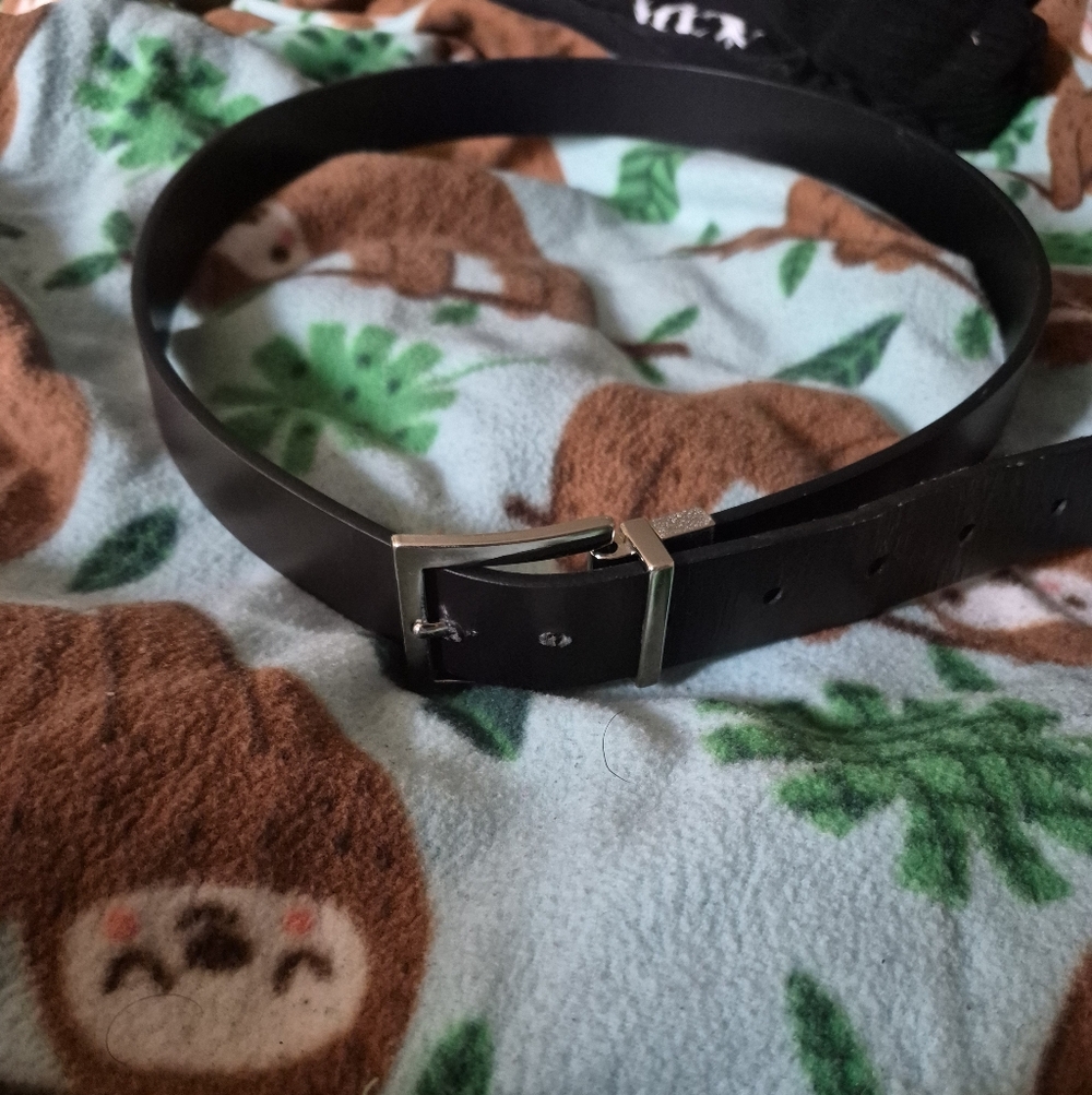 Men's Black Leather Belt